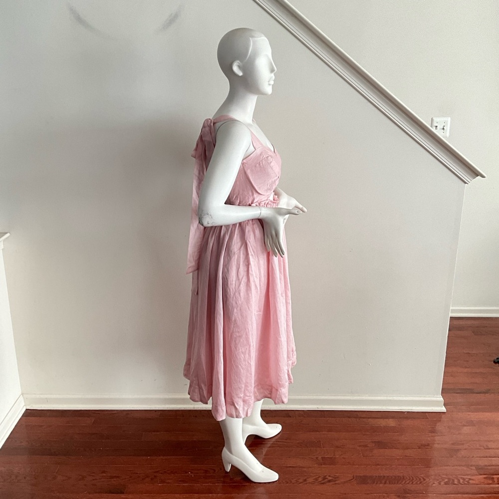 Eloquii X Melissa Mercedes Elegant Midi Dress Pink 16 - Picture 11 of 12